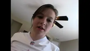 Sexy brunette with big natural breasts Liz loves to tease and please