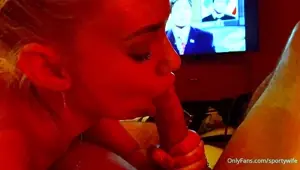 Homemade amateur blonde blowjob
