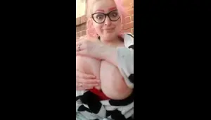 Great Big Boobs On Masturbating Redhead