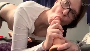 Posh honey covering toy in squirt then licking it off