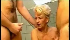 Most arousing granny threesome