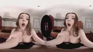 Skinny teen VR fucking