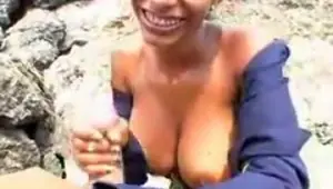 Busty Mexican beach fucking
