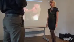 German girl uses wrong video at the presentation