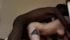 White babe fucking a massive black cock