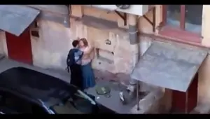 Watching a couple fuck in the street