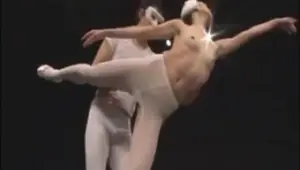 Kinky Chinese ballerina taking it in her hairy cunt