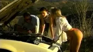 Sexy slut getting fucked hard by a dishy stranger