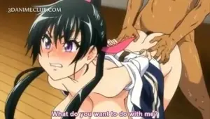 Anime teen on large cock