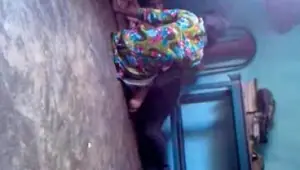 Amateur couple getting down and dirty on the living room floor