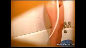 Italian stepmother Gina soaping her sensual body