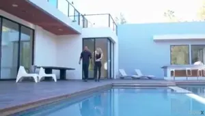 Hot blonde gets her chance at black cock