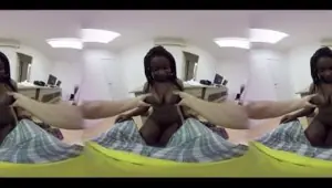 Virtual reality with a beautiful girl