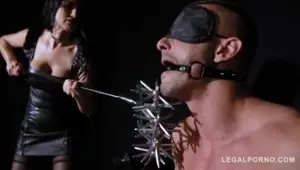 FemDom subs and punishes male slave