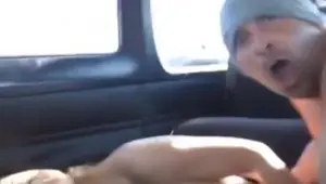 MILF babe back seat fuck