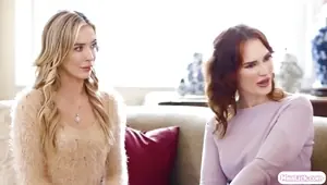 Teen and stepmom facesitting babysitter