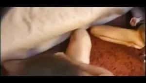 She spreads wide for two cocks at once