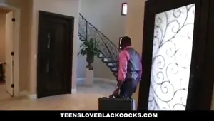 Hot young cumslut riding an older black hunk hard