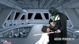 STAR WARS Dad and daughter anal sex