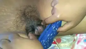 Hairy Indian pussy feasting