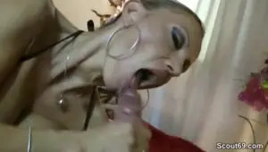 Creaming her mouth