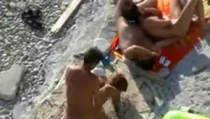 Hot sex on the rocks