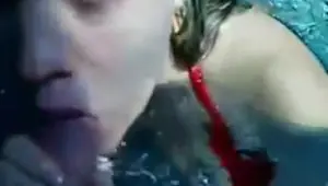 Brilliant blowjob in the pool