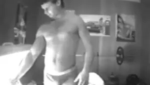 Hot guy in a tanning salon
