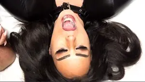 SUBMISSIVE LATEX SLUT FUCKED AND CUM IN MOUTH