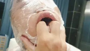 Plastic wrapped anal surprise