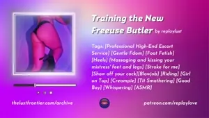 Gentle Fdom Trains the New Freeuse Butler with Her Thighs