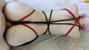 Amateur shibari bondage fuck. Dripping candle