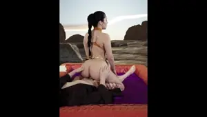 Princess Leia will make you "see the universe" and you will come in her pussy