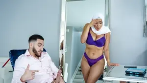 Arab Step Mom Carmela Clutch Cleans The House Wearing Nothing But Her Hijab Mylf