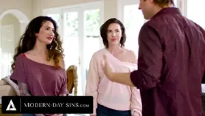 MODERN DAY SINS Massive Natural Tits Lesbian Arabelle Raphael Sneaks Out To Satisfy Cock Cravings!