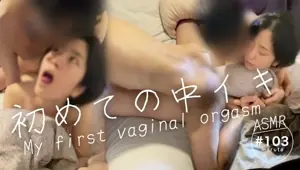 Congratulations! first vaginal orgasm "I love your dick so much it feels good "Japanese couple sex