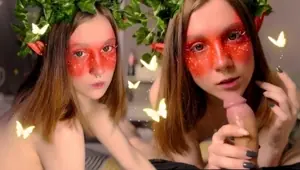 Hot elf girl visited me in my dreams and gave me a great blowjob than we fucked