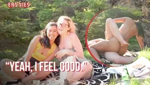 Ersties Hanna Jin Find a Spot in the Woods to Have Lesbian Sex
