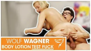 Big titted Leni gets fucked during a body lotion test! WOLF WAGNER