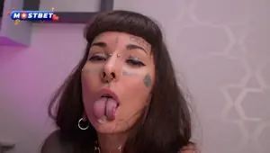 Sex with a delicate tattooed model.