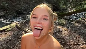 Cumslut Hiking The Canadian Wilderness Leads To Massive Facial Cumshot AlexAndAva