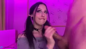 Sloppy Deepthroat Facefuck with wet titties