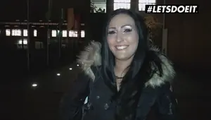 BumsBus Mira Grey German Brunette Slut Fucks Stranger For Cash LETSDOEIT