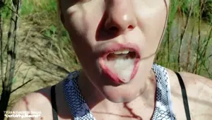 Sneaky Public Blowjob A Mouthful of Cum OurDirtyLilSecret