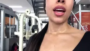 She was almost caught masturbating in the public bathroom of the gym!