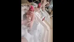 Slutty girlfriend plays In hot tub