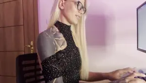 Fucked Secretary After Work and Cum on Her Face