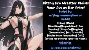 Bitchy Pro Wrestler Claims Your Ass as Her Prize! Audio Roleplay