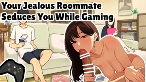 Your Jealous Roommate Seduces You While Gaming ASMR audio roleplay F4M