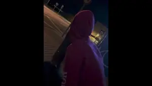 Blowjob on the bus stop